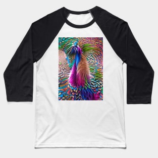 STUNNING SURREAL PEACOCK Baseball T-Shirt